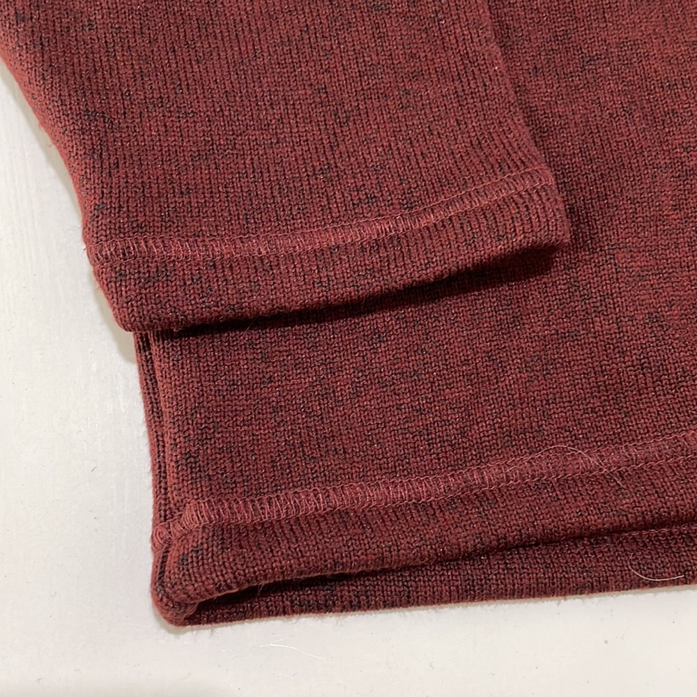 NWT Eddie Bauer quarter zip fleece sweater in maroon. 100% polyester. Men’s XL. - Picture 5 of 11